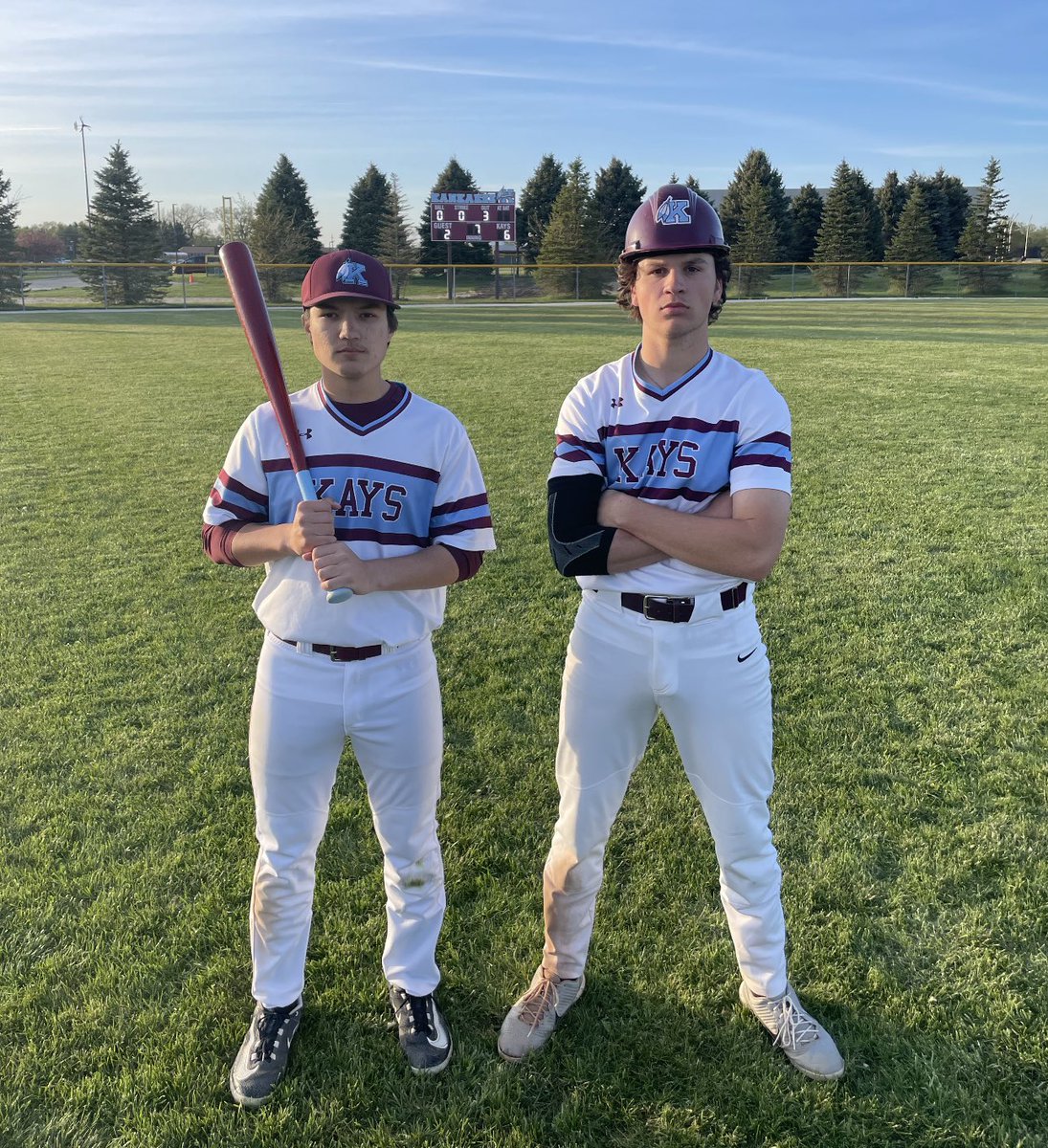 Kays sweep the series from Bloom by a final of 6-2. Trey Blanchette gets the hard hat with a fantastic performance on the mound. Complete game allowing 2 runs and striking out 11.  He also had 2 hits on the day. Xander McPhail gets the slugger award 2-3  with a double and 2 RBI
