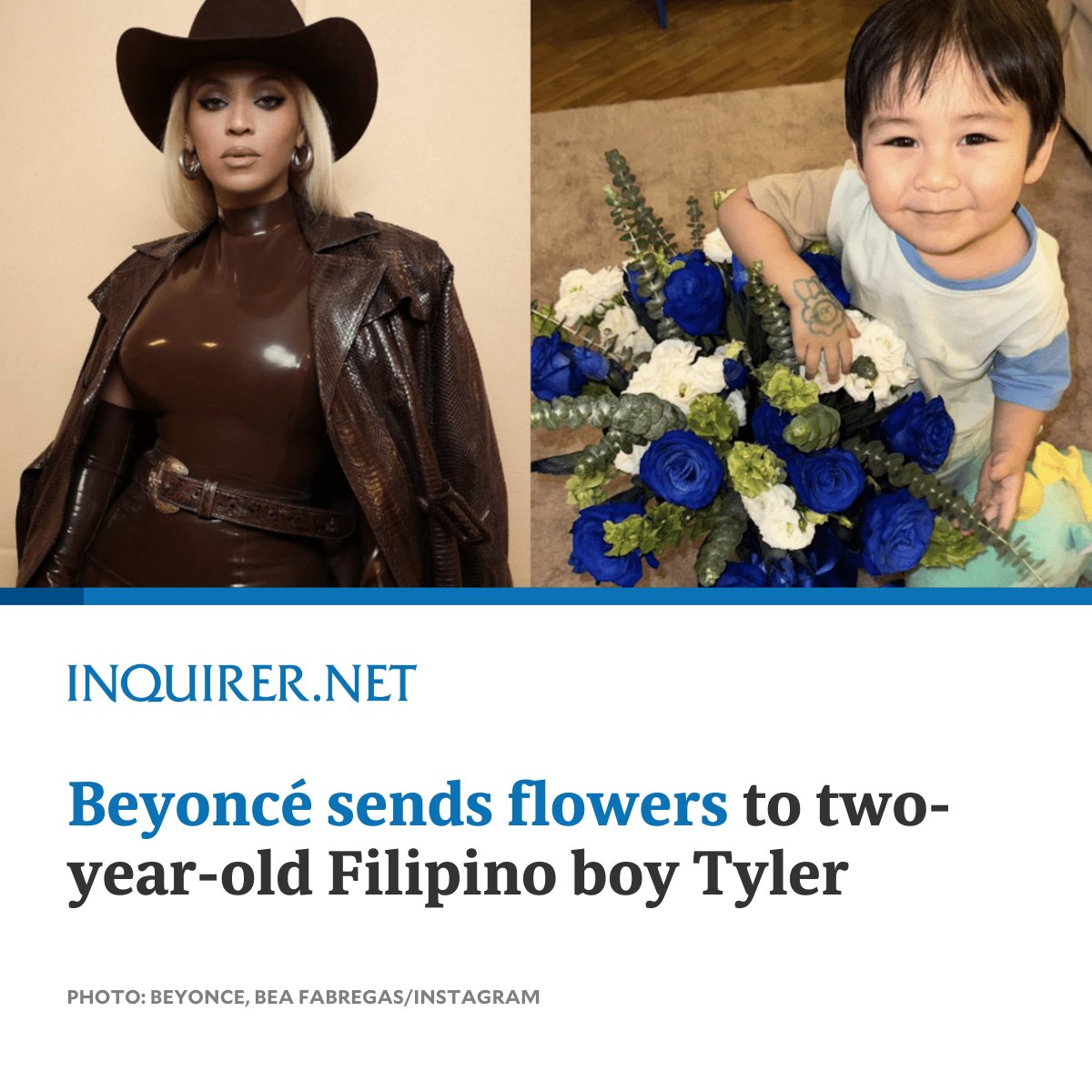 Beyoncé brought warmth to the internet after she sent flowers, a toy, and a sweet note to sports broadcasters Bea Fabregas and Nikko Ramos’ two-year-old son, Tyler, who went viral for his video asking where the American singer is as he wants to meet her because they’re “friends.”