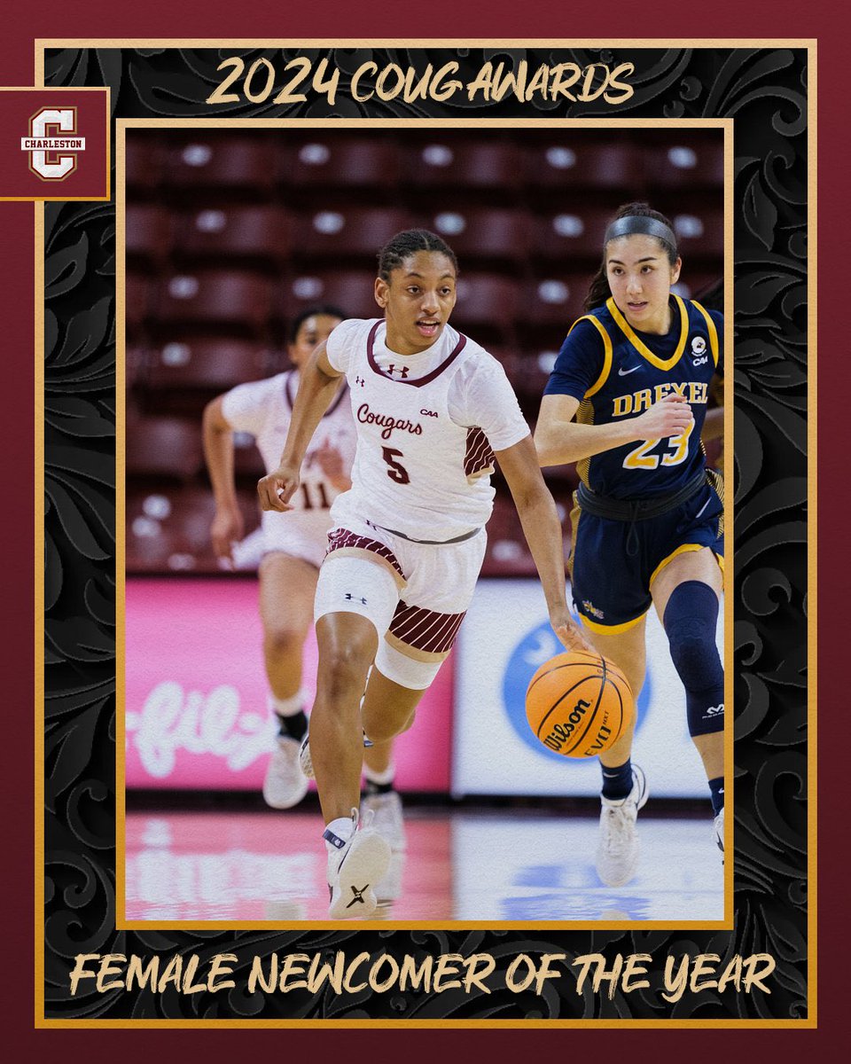 CofCWBB's tweet photo. We took home some major hardware at the Coug Awards tonight! 👏🏆

#TheCollege🌴🏀 https://t.co/6be4L5PKTc