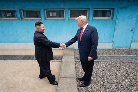 Remember when Trump became the first US President to shake hands & cross the North Korean border? WAGE PEACE! 🕊️