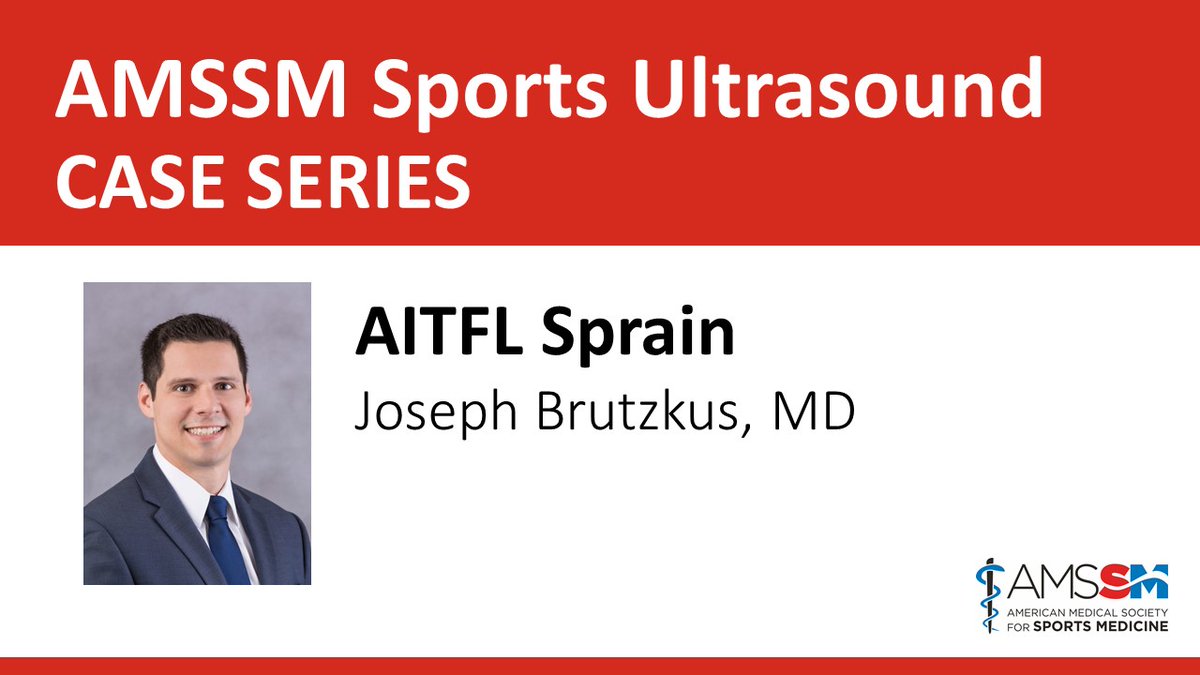 💡 Remember to join Dr. Joseph Brutzkus tomorrow morning at 8:30 am ET for a #SportsUltrasound Case Presentation on an AITFL Sprain. ➡️ Link to join: bit.ly/AMSSMEvents