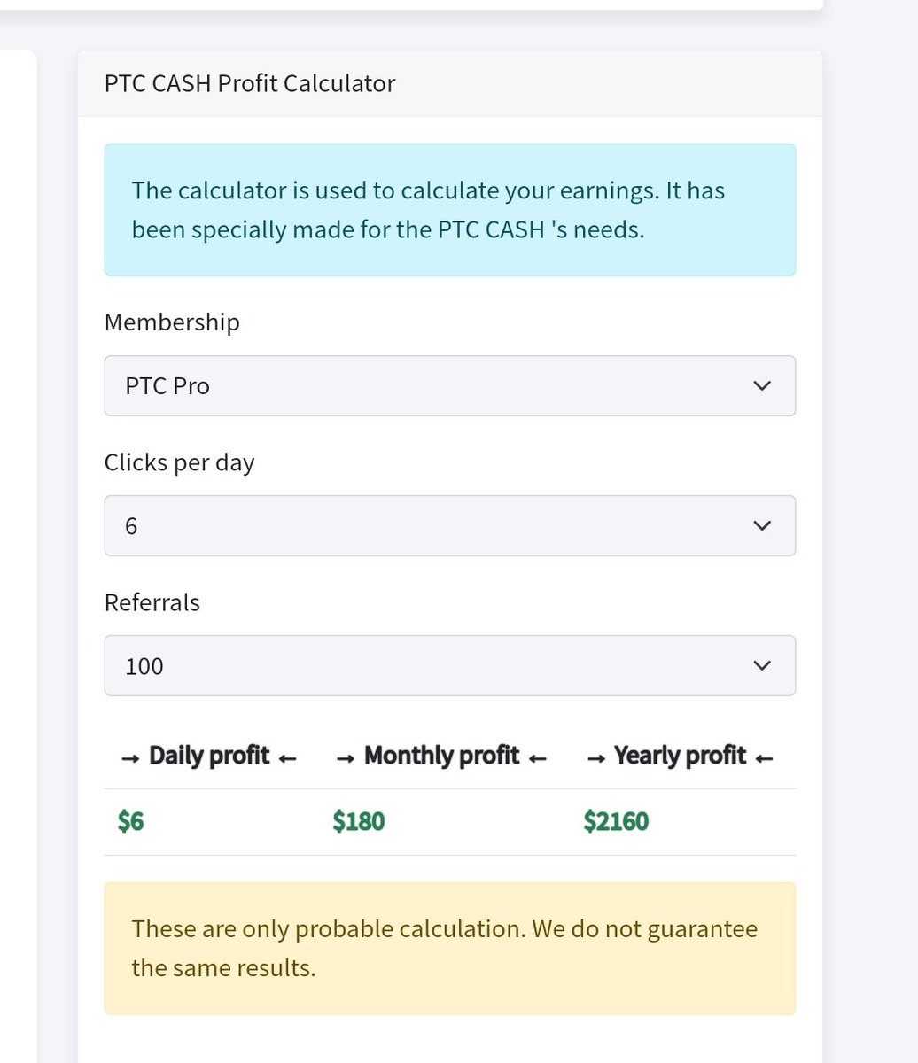 PTCCASH Ads Watching Website,
Profit Calculator, Daily $6 Monthly $180 Yearly $2160
#ptccash #ptcads #makemoneyonlinefree 
Join Free Today
ptccash.com