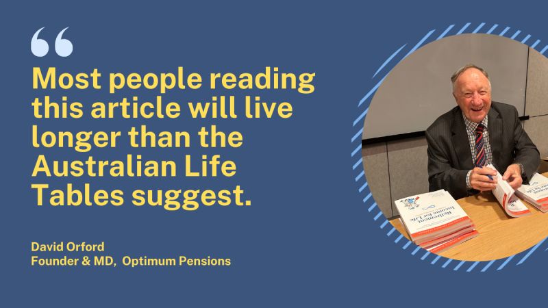 Most people planning to retire at 65, with no major diseases, should be planning for their retirement funds to last them at least another 30 years.

lnkd.in/gbBGueVH

#Retirement #RetirementPlanning #RetirementIncome #Superannuation #LongevityRisk #RedesigningRetirement