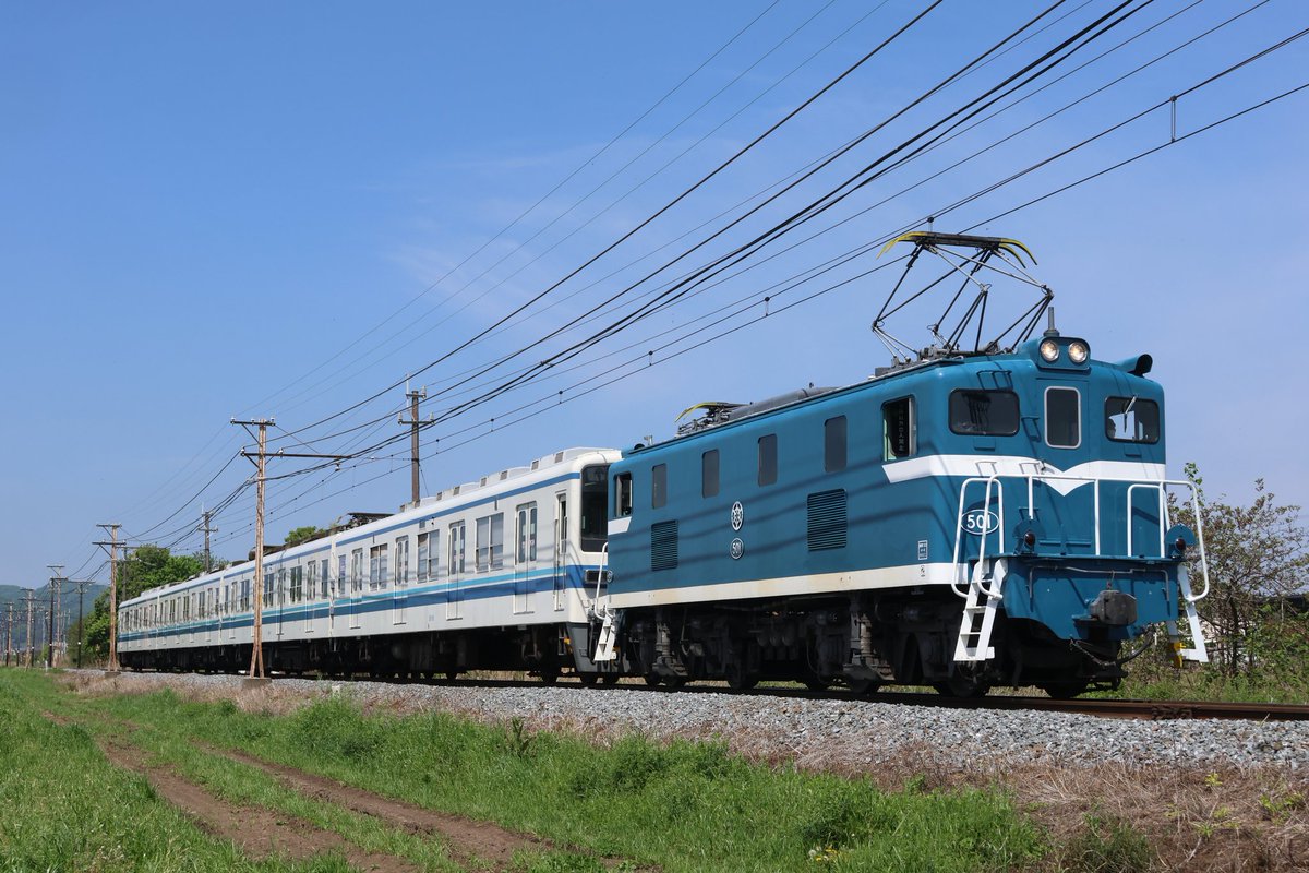 2024/4/26 東武8000系 81119F 南栗橋入場回送（秩鉄デキ501牽引） 小前田〜ふかや花園