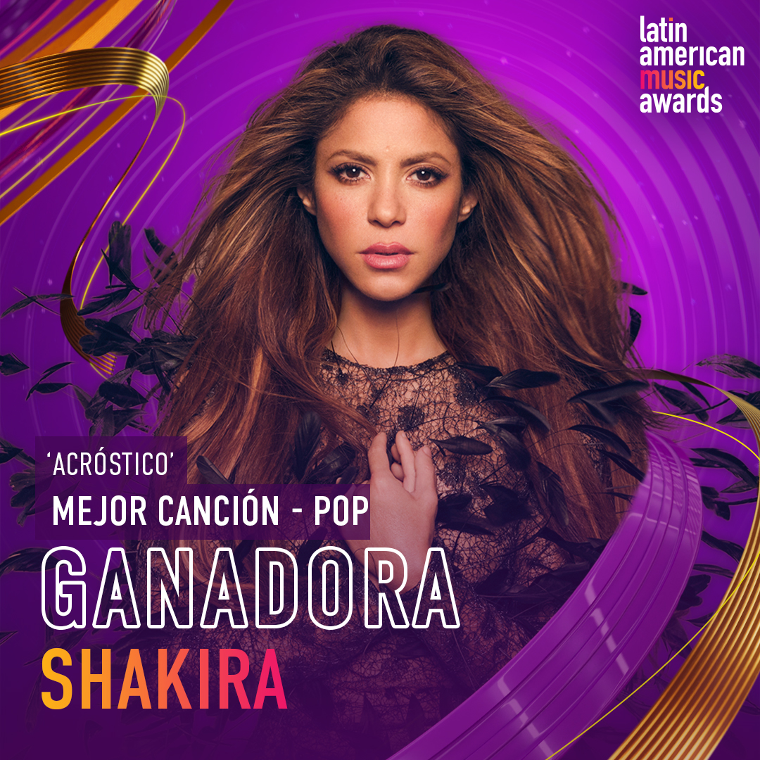 Acróstico de @shakira es la Mejor Canción - Pop en #LatinAMAs