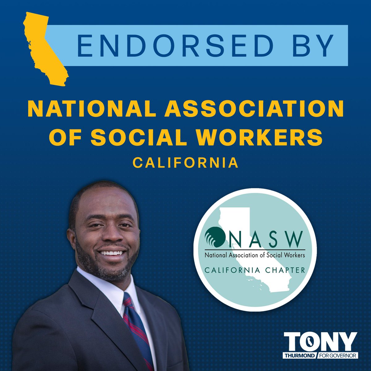 I'm honored to have the support of the National Association of Social Workers - California. Our dedication to helping others has been guided by my time as a social worker, and I'll always fight to ensure that their critical work is uplifted and supported.