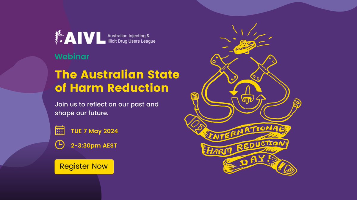 This #HarmReductionDay, join us to reflect on our past and shape the future. AIVL is hosting an online forum to discuss ‘Harm Reduction’ in Australia on Tuesday, 7 May, from 2 - 3.30 pm AEST. Register here: us06web.zoom.us/webinar/regist…