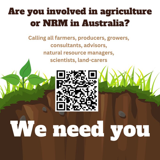 Help our Regional Soil Coordinators to help our soils. only a few days left to have your say. melbourneuni.au1.qualtrics.com/jfe/form/SV_6J… #SmartSoilsCoP @TNQDroughtHub @sqnnswhub @SADroughtHub @VicHub_Drought @UTAS_ @Jenni_Clausen @GGA_WA @SouthernNSWHub @Soil_sister @DAFFgov @SoilsWest #SoilScience