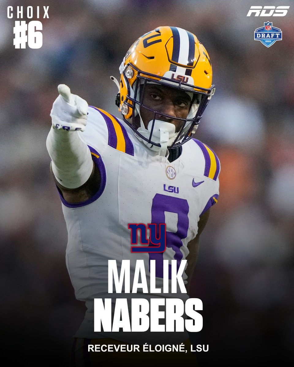 Malik Nabers ➡ New York Les Giants vont piger un receveur éloigné dans la cour de LSU... un air de déjà-vu! #OBJ #NFLDraft2024