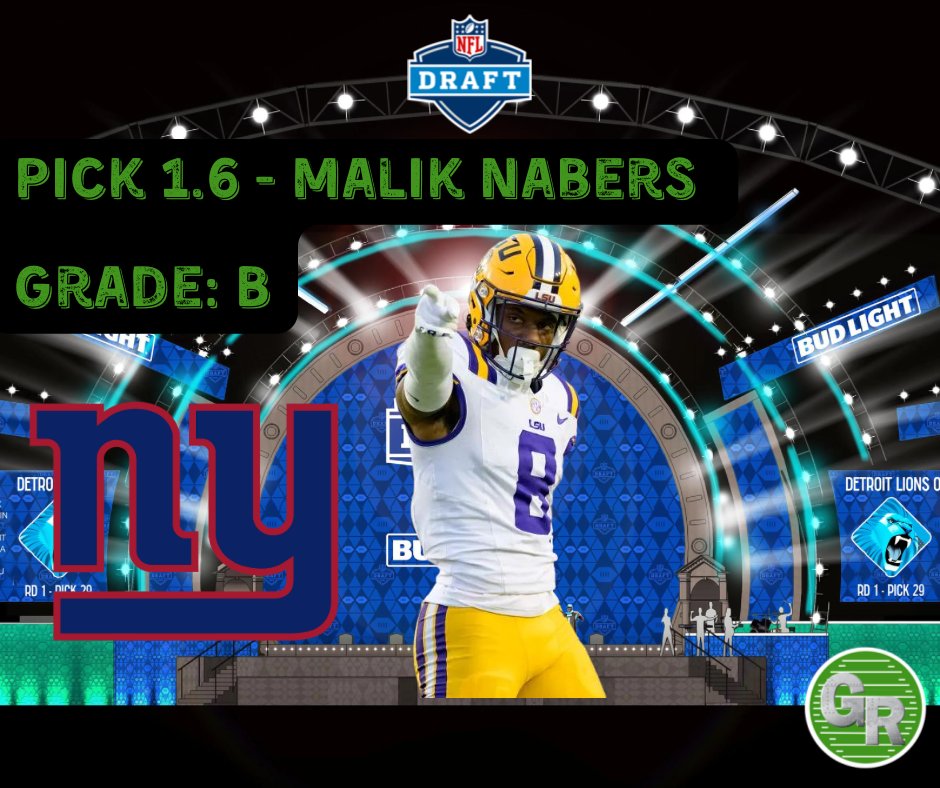 Pick 6- Malik Nabers to the New York Giants
Grade- B
#NFLDraft #NFLDraft2024 #MalikNabers #LSU #NewYorkGiants