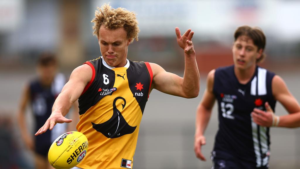 Taj Campbell-Farrell has had his injuries since winning the Morrish Medal with the Dandenong Stingrays in 2022. But he is fit and has been firing at Rye, and tonight he'll make his VFL debut for Frankston against Coburg.