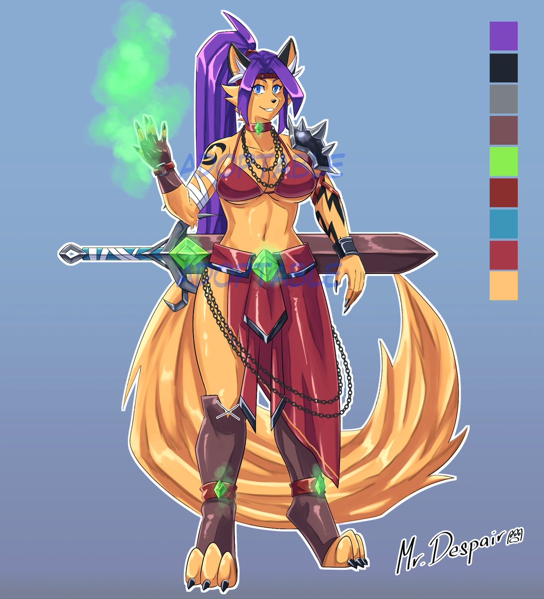 HUNTER ADOPTABLE
Link in comments

#adopt #adopts #adoptable #auction #openauction #openadoptable #originalcharacter #adoptableauction #ocadoptable #cute #anthro #adoptables #wolf #fox #female #forsale #paypal #oc #wolfadoptable #furry #characterforsale #fantasy #warrior #sword