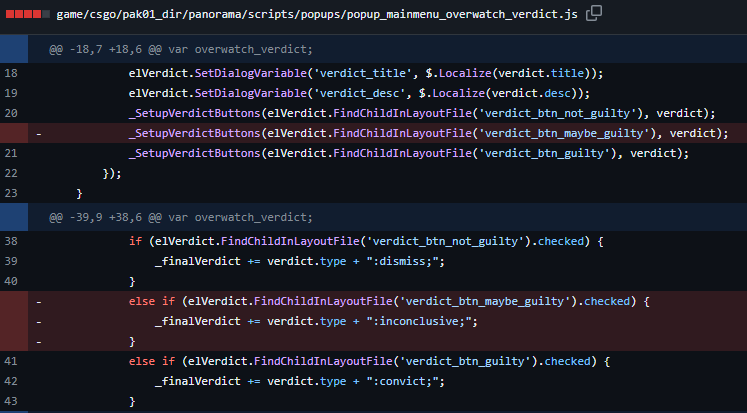 gabefollower's tweet photo. Devs just released another update in which they disabled "maybe" option, now it's either "guilty" or not. https://t.co/e361FKk2kq