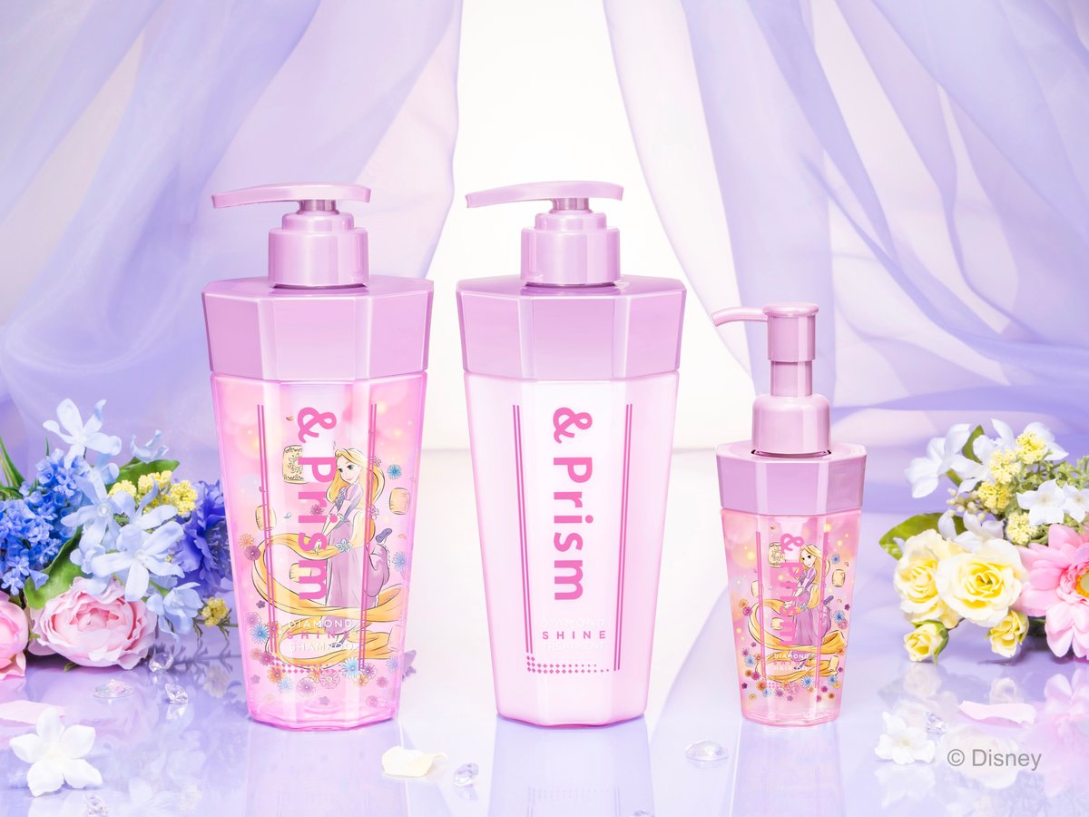 &amp;Prismからラプンツェルデザインが数量限定で登場💐
シャンプー、トリートメント、ヘアパックのトリプルセットとヘアオイルがお目見え✨
香りはラプンツェル限定のほんのり甘く華やかなトワイライトピオニーの香り💗
すでに発売中なので要チェック💡