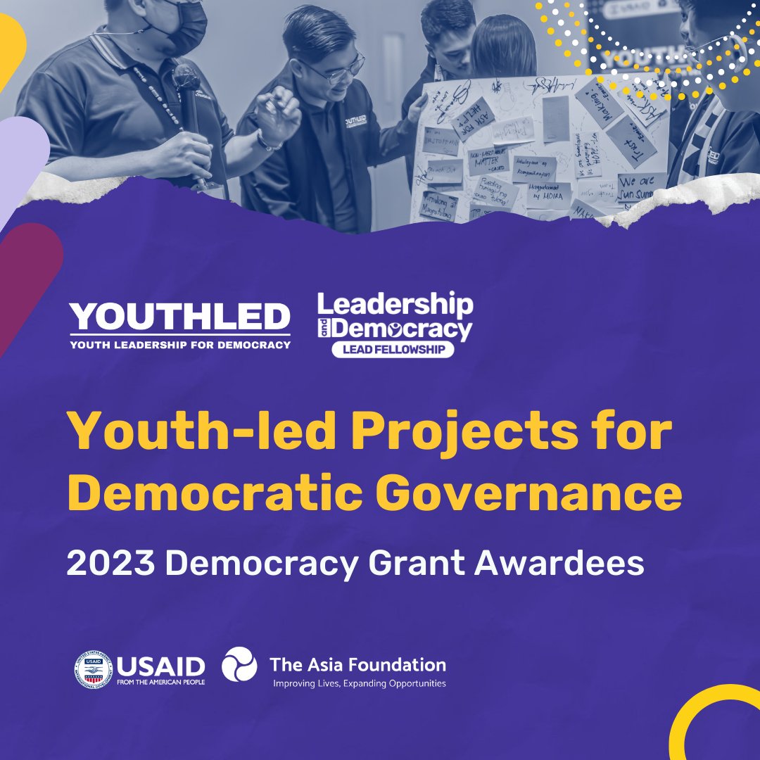 Sentro sa Leadership and Democracy (LEAD) Fellowship ang pakikipagtulungan kasama ang mga youth leaders upang mapalakas ang kanilang civic and political leadership capacities. Kaya tuloy lang ang pagbibigay natin ng suporta through the #DemocracyGrants!

#YouthLedPH #ReadyToLEAD