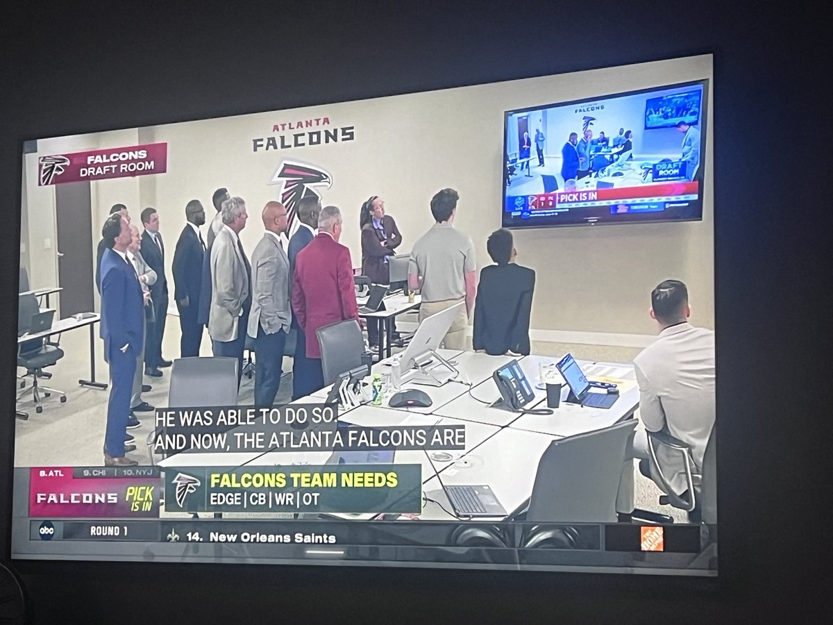 Falcons look like they are drafting from the fellowship hall at 2nd Baptist!