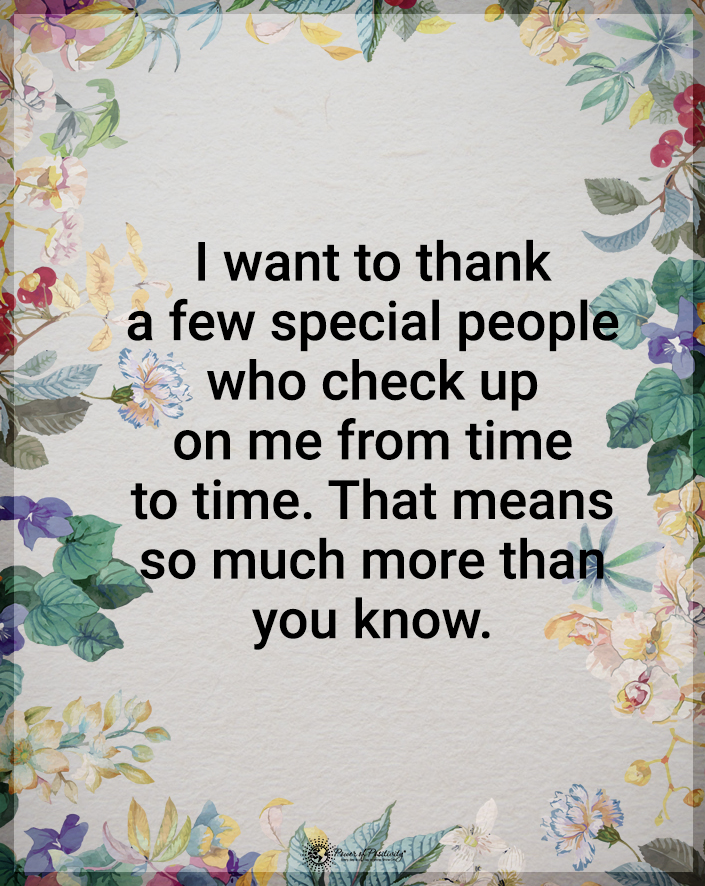“I want to thank a few special people who..."