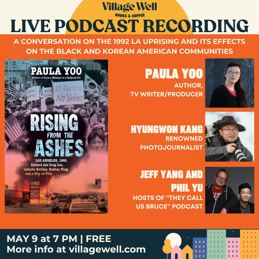 RISING FROM THE ASHES📚🎙️5/9/24 (7PM): Join Yoo @Kangphoto @originalspin @angryasianman @NYRBooks @villagewellcc book launch & live @TheyCallUsBruce podcast! 4 starred reviews!⭐️KIRKUS ⭐️PUBLISHERS WEEKLY ⭐️HORN BOOK ⭐️BCCB @JrLibraryGuild Gold Standard. shop.villagewell.com/events/37492