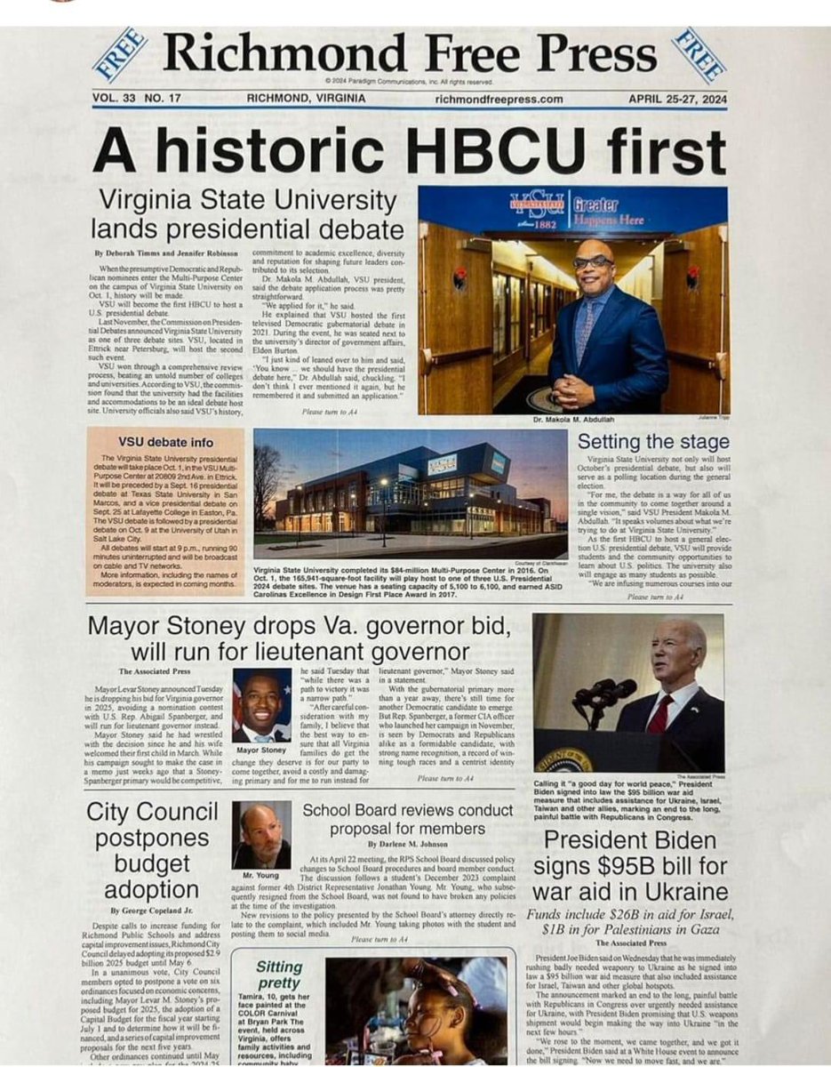 That looks like the VSU Multi-Purpose Center making front-page news again👀