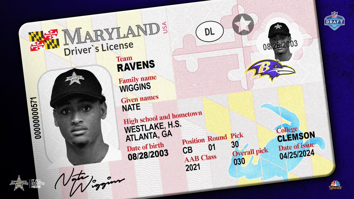 DMV Bound ✈️ 2021 All-American @WigginNathaniel has been drafted by the @Ravens #NFLDraft #RavensFlock #AAB2NFL ⭐️ #AllAmericanBowl 🇺🇸