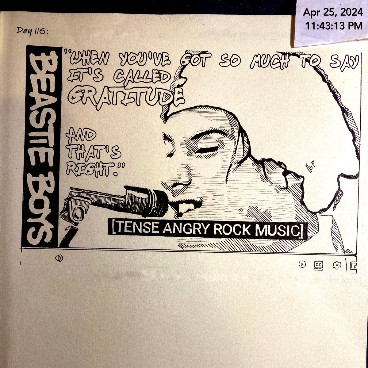 More great lyrics: 'What you think, that the world owes you? What's gonna set you free? Look inside and you'll see' @beastieboys #Motivate365 #ThankfulThursday #BeastieBoys #AdRock