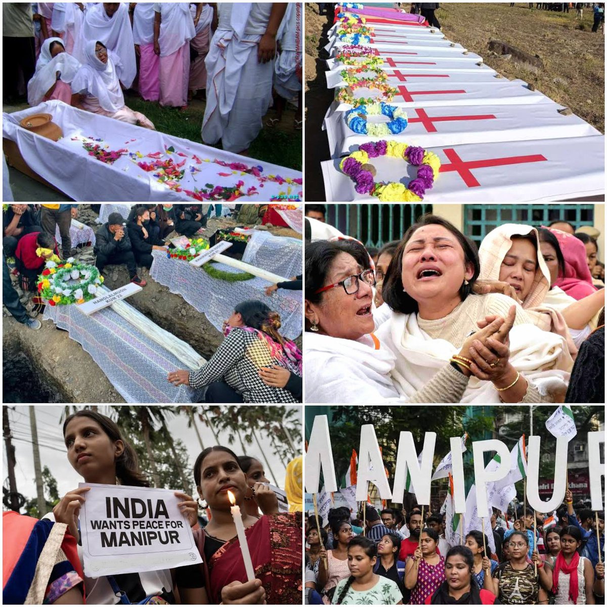 'Day after day this misery must go on

So far away, we wait for the day
For the lives all so wasted and gone
We feel the pain of a lifetime lost in a thousand days
Through the fire and the flames, we carry on'

#Manipur #ManipurViolence #Meitei #Kuki #PeaceNotWar #PeaceAndLove