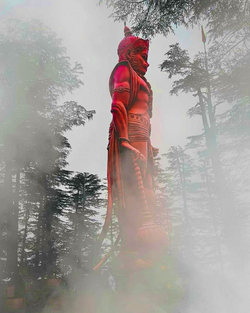 Take blessing from hanuman ji of Jakhu Shimla 🙏