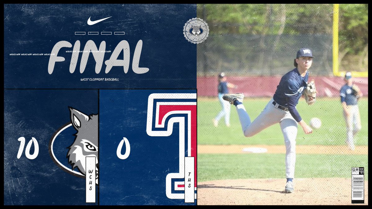 wcwolvessports's tweet photo. Baseball took a trip up to Talawanda and came home with a 10-0 win and their 6th win in a row. Connor Kasten goes 2-2 on the night with 3 RBIs. On the hill, Kaiden Lewis throws 4.1 innings and struck out 6. https://t.co/me1gStclo6