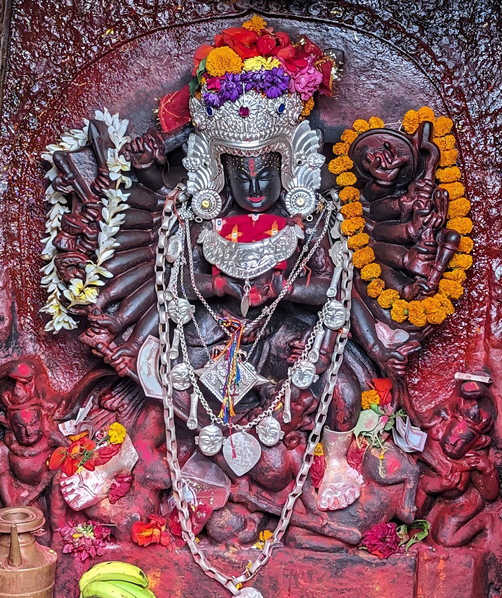 Statue of Palanchowk Bhagwati, Kavre, Nepal 🙏

This amazingly carved 3-feet-tall statue of Mata Durga is considered as the most magnificent among the stone idols of Bhagawati, or Durga, in the temples of Nepal.

Palanchowk Bhagwati le Sabai Ko Rakshya Garun 🙏
📷: Raj Shrestha