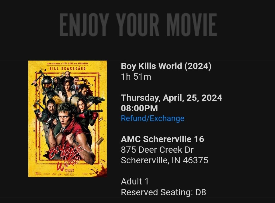 #BoyKillsWorld #AMCStubsAList #AMCTheaters