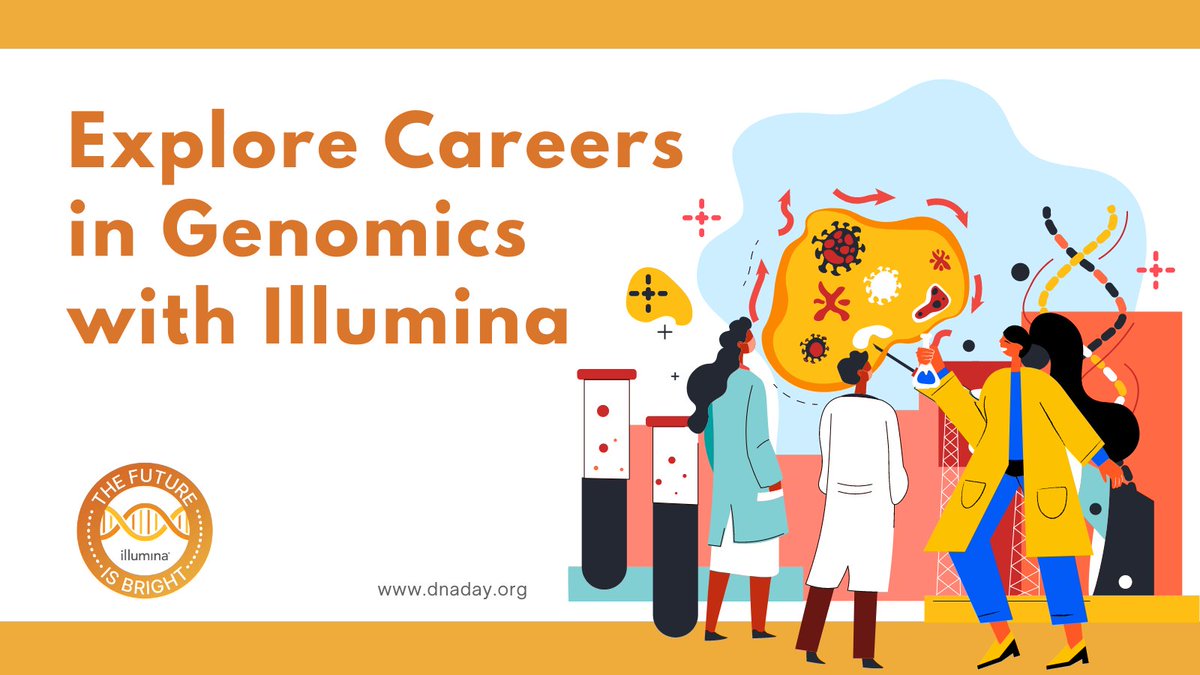 Calling all students with a passion for science! 🔬 Get into the dynamic field of genomics with @illumina and explore rewarding careers that address critical global challenges. Let's shape a brighter future through innovative research! #TheFutureisBright bit.ly/3xioq15