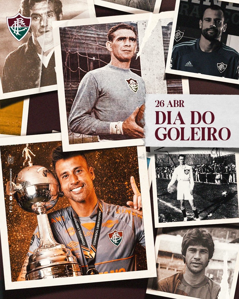 Aos grandes goleiros que defenderam as três cores em toda a história! Aos que fizeram de suas mãos o escudo à frente da nossa Armadura, o nosso feliz #DiaDoGoleiro! 🧤🇭🇺 𝟐𝟔 𝐝𝐞 𝐚𝐛𝐫𝐢𝐥 • 𝐃𝐢𝐚 𝐝𝐨 𝐆𝐨𝐥𝐞𝐢𝐫𝐨