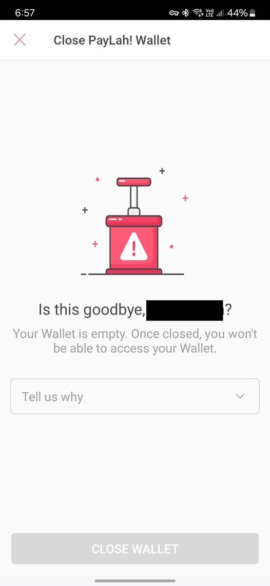 GordonKS_Tan's tweet photo. For a World's Best Bank, the user friendliness of their user interface is abysmal. Ironically, the reason I'm closing my payment wallet account is self-evident from this particularly painful interaction. How do I proceed on a blank "Tell Us Why" screen lol...@dbsbank @dbs_care https://t.co/163gsGii0E