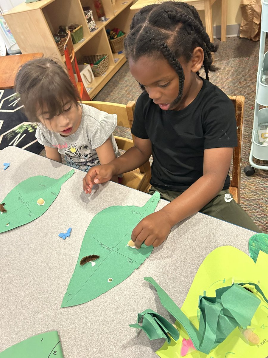 Pre-K students complete a Life Cycle project in small groups. #prek #science #wednesday #lifecycle #butterfly #spring #pat #dph