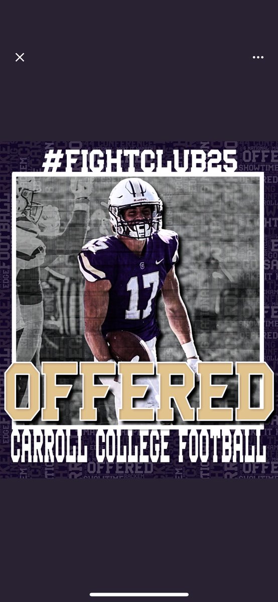 After a great call with @CoachTPurcell I’m grateful and blessed to have received an offer from Carroll! @CoachPfanny @FootballCarroll