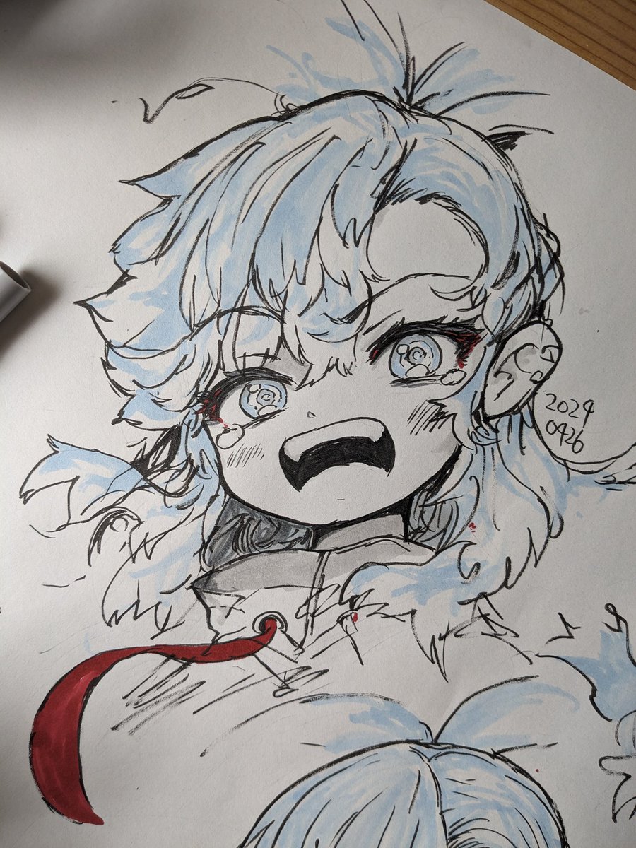 「朝のラクガキ、色々泣き顔 」|なおたけのイラスト