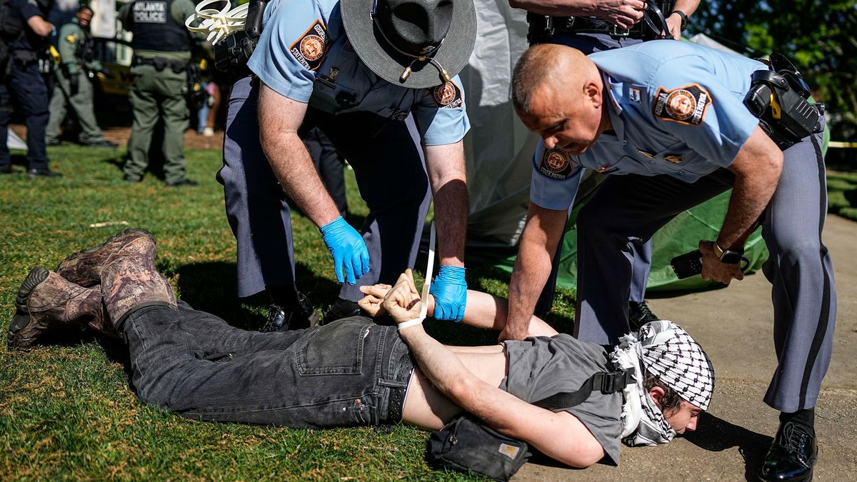 Protests on Wednesday at two universities campuses or more involved clashes with police, while another university shut down its campus for the week. abc30.tv/3QHEvEz