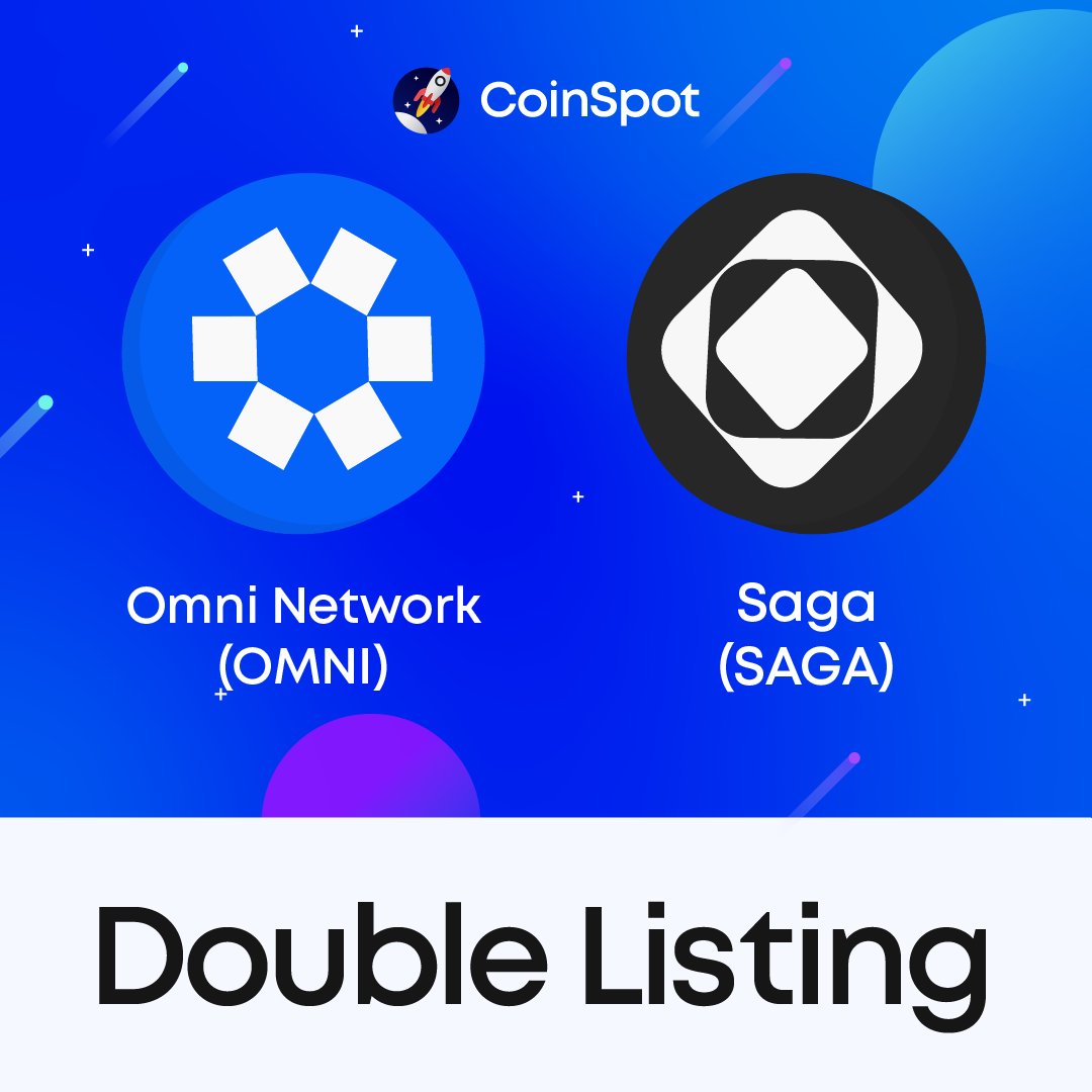 We have just listed Saga &amp; Omni Network! 🔥

Repost for the chance to win $100 of SAGA or OMNI 💸

coinspot.com.au/buy/saga
coinspot.com.au/buy/omni 

Happy trading!