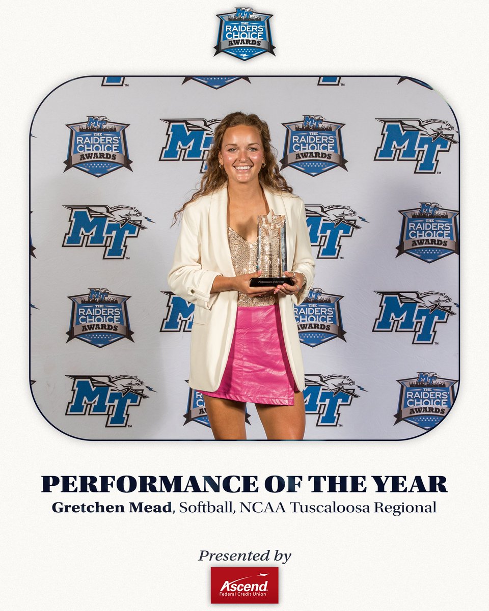 MTAthletics's tweet image. Performance of the Year – Gretchen Mead at the 2023 NCAA Tuscaloosa Regional, @MT_Softball

#RCA2024