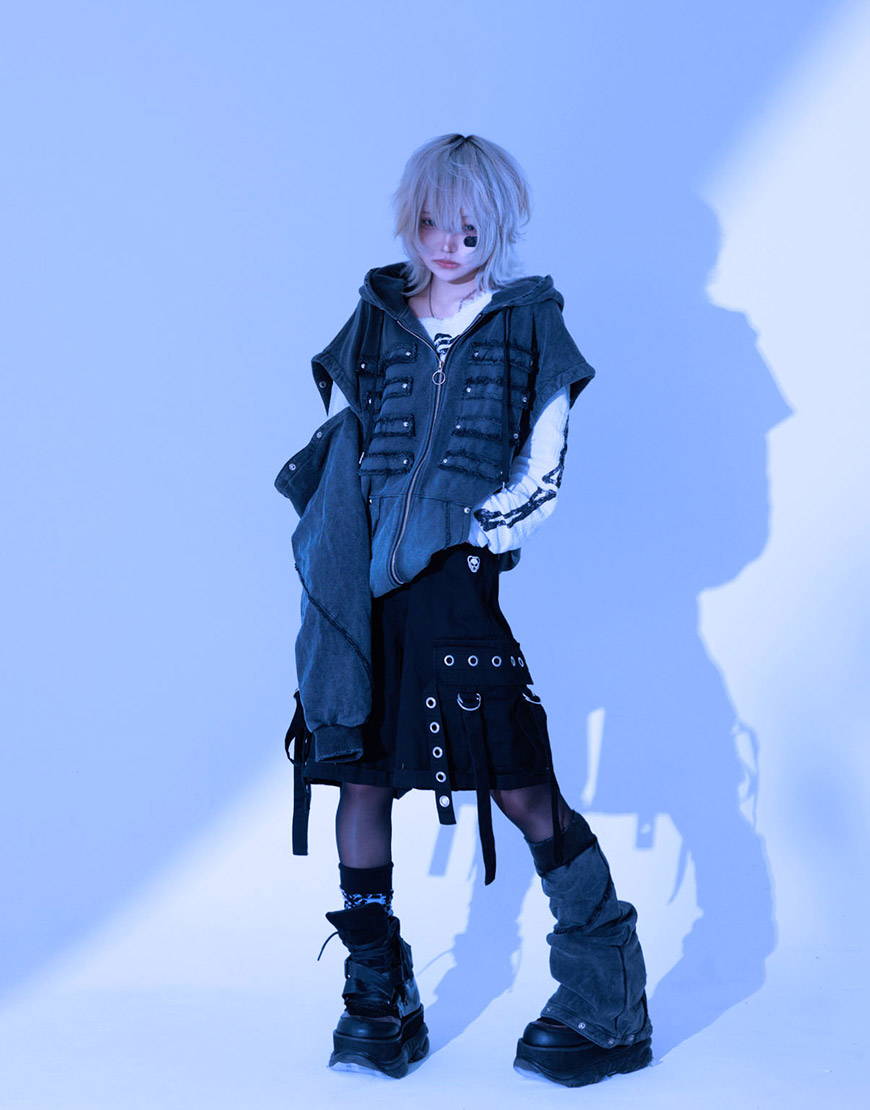 Gamchu【ガムチュ】我儘に分解分離パッチフーディー【在庫処分】麻の八