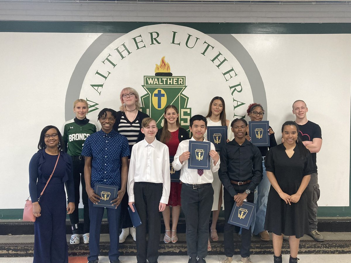 NHS Induction tonight! Congratulations to new inductees: Nehemiah Skipper, Jillian, Ephraim, Michaela, Jason, Nery, Carter, and Laila! (Not Pictured: Isa, Yoselyn, Blythe and Jayla)💚🤍#WeAreWalther