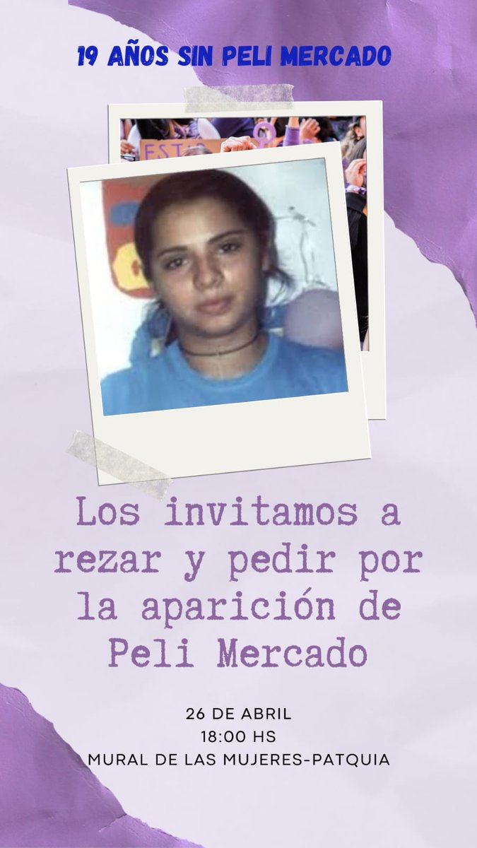 ¿Donde esta Peli?

Seguimos exigiendo la aparición de Ramona "Peli" Mercado y pedimos al <a href="/GobDeLaRioja/">Gobierno de La Rioja</a>  un acompañamiento real a las víctimas y familiares, con leyes que  combatan las redes de trata para que no se cometan más este tipo de delitos en nuestra provincia.