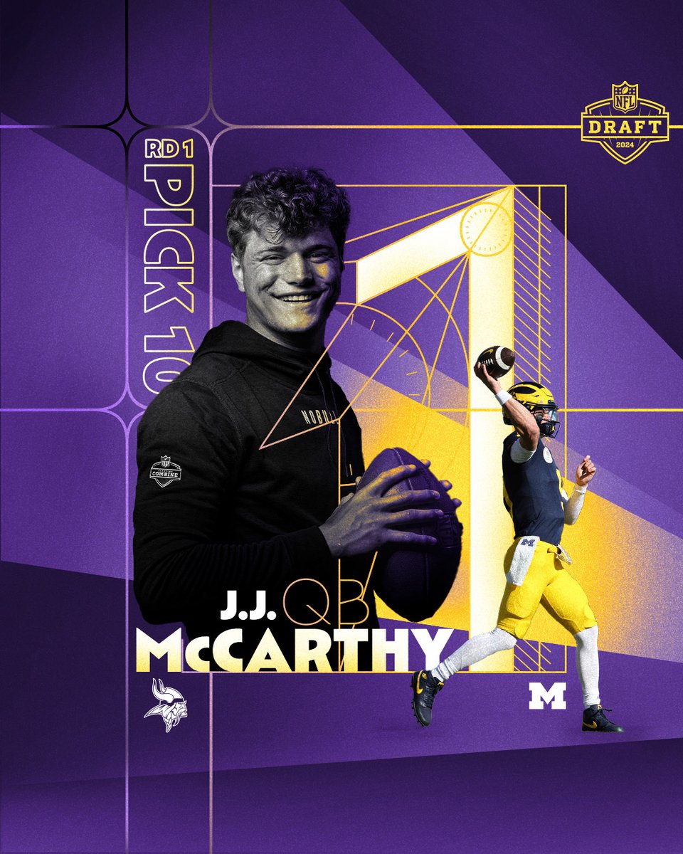 MINNESOTA MAN 😈 The #Vikings have selected @jjmccarthy09!