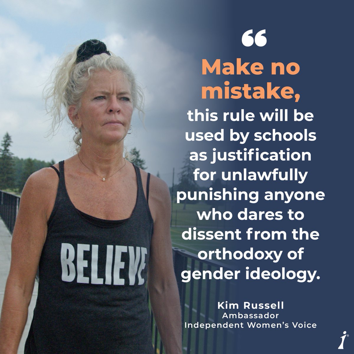IWV's tweet photo. 📢 @bfheartwarrior is calling out the Biden admin for twisting #TitleIX to censor speech!
Under the rule, schools that do not crack down on the refusal to use "preferred pronouns" can have their federal funding revoked or be sued in federal court. https://t.co/Sas7Jfcv0r https://t.co/9pSElpLijc