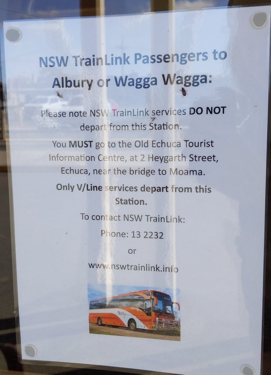 NSW TrainLink does not make the detour to Echuca station