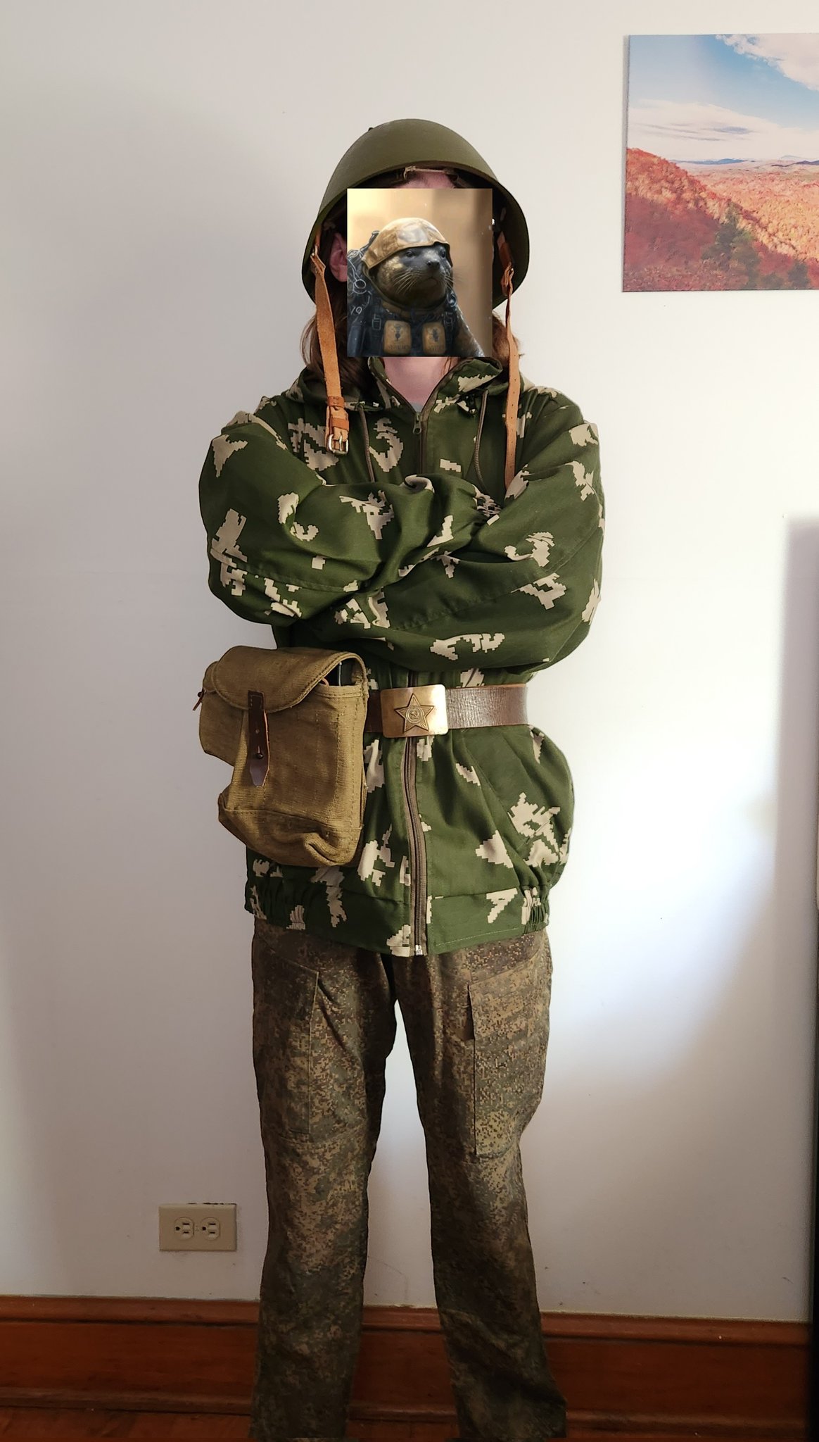 Floppy on X Went for an insurgent look but it s kinda shitty. I need to get a genuine Russian chest rig for it to look right. My US surp chest rigs