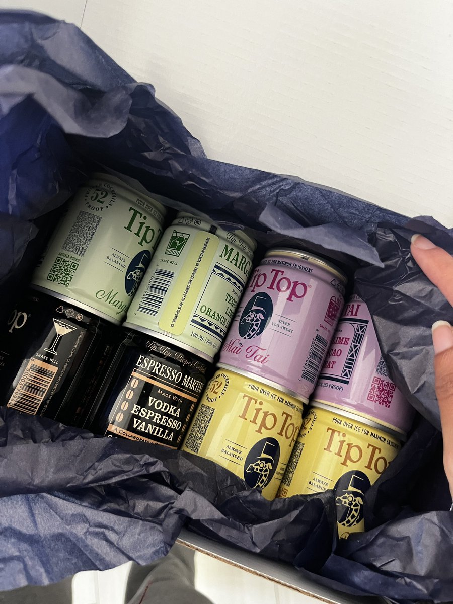 can we talk about tip top sent me the cutest cans in the world but they’re also 26%