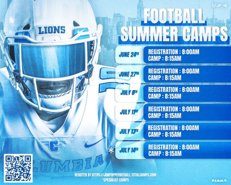Come join the F.I.G.H.T. In NYC this summer❗️❗️❗️ jonpoppefootball.totalcamps.com/About%20Us