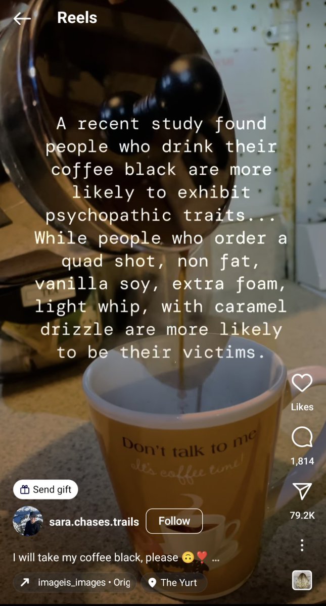 I drink my coffee black. Just sayin'. ☕