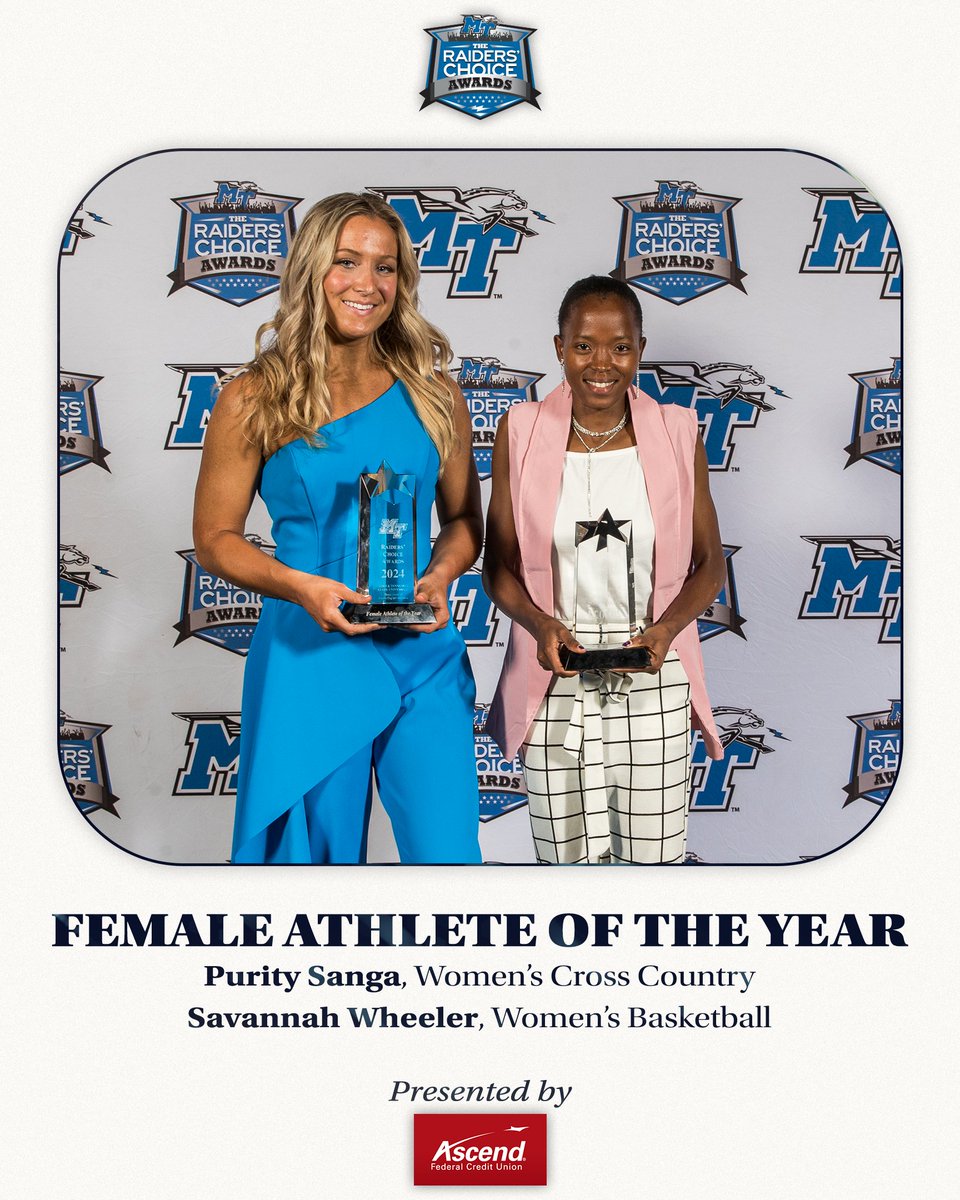 Female Athletes of the Year – Purity Sanga, @MT_TrackField, and Savannah Wheeler, @MT_WBB #RCA2024